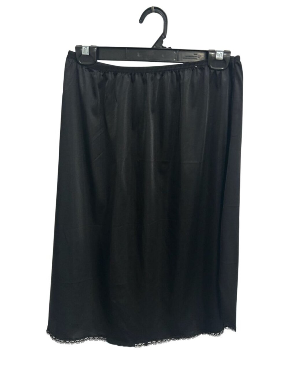 Vanity Fair Large Black Half Slip Skirt Lace Trim Dark Romantic Noir Aesthetic